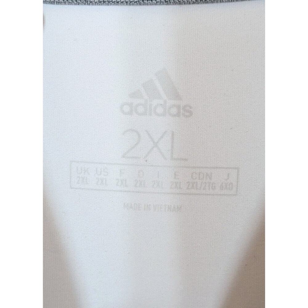 Adidas Men’s 2XL White Blue Color block Performance Golf Polo Stretch Breathable - Picture 5 of 9